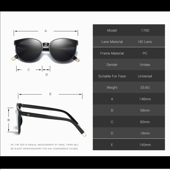 Cat eye Gold Rose Mirrored Sunglasses - Picture 3 of 3